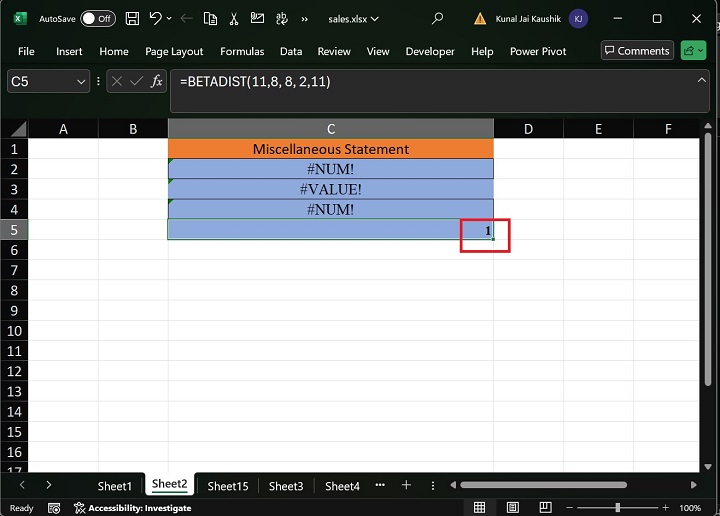 Excel BETADIST 函数 10