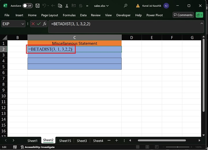 Excel BETADIST 函数 5