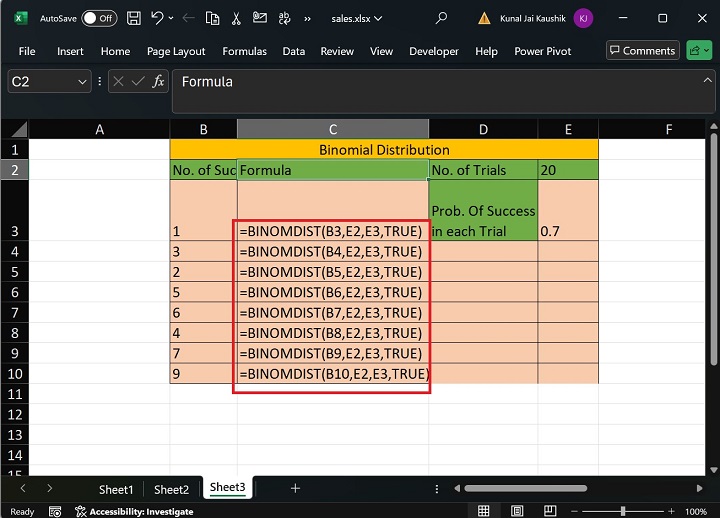 Excel BINOMDIST 函数 5