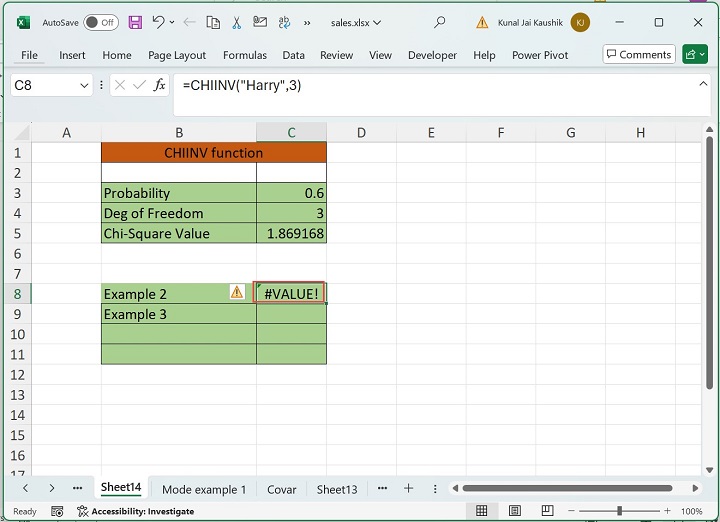 Excel CHIINV 函数 4