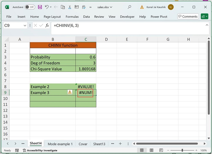 Excel CHIINV 函数 6