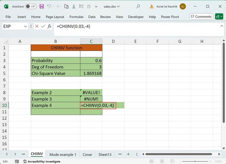 Excel CHIINV 函数 7