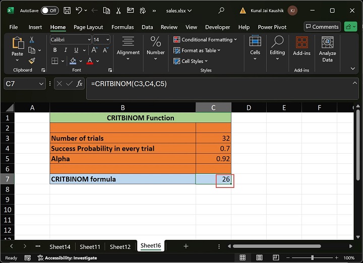 Excel CRITBINOM 函数2