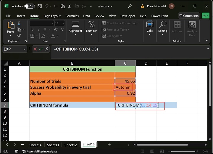 Excel CRITBINOM 函数 5