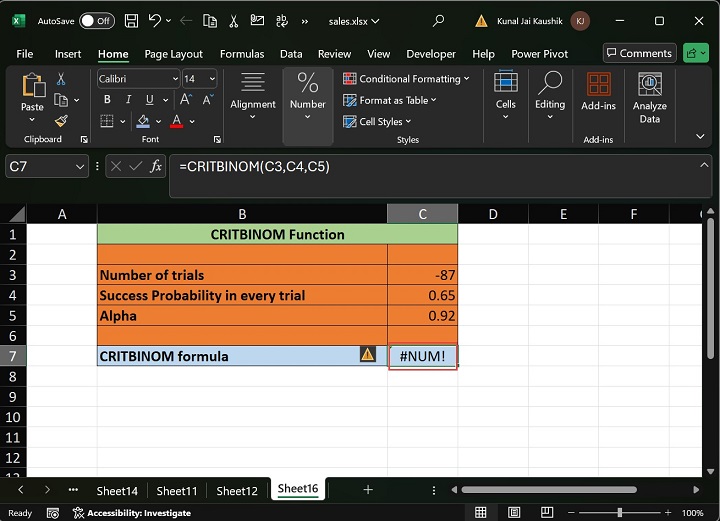 Excel CRITBINOM 函数 8
