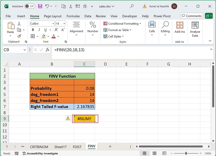 Excel FINV 函数 6