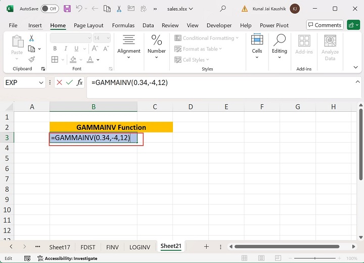 Excel Gammainv 函数 11