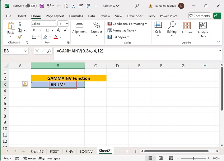 Excel Gammainv 函数 12