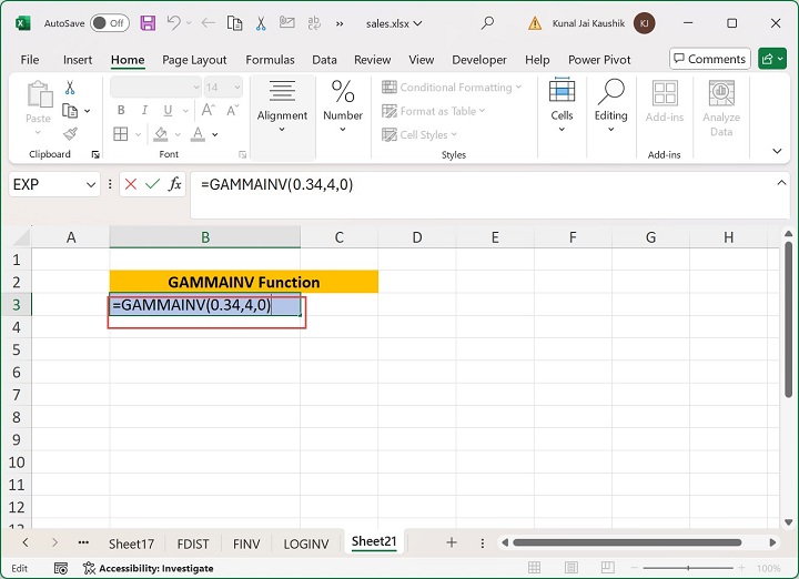 Excel Gammainv 函数 13