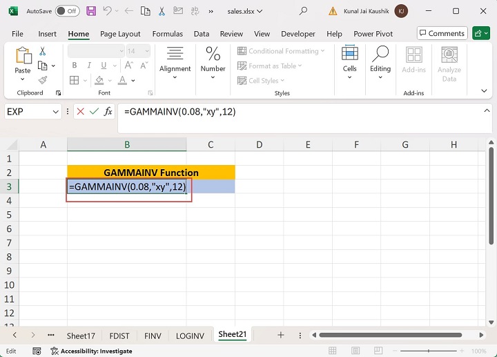 Excel Gammainv 函数 7