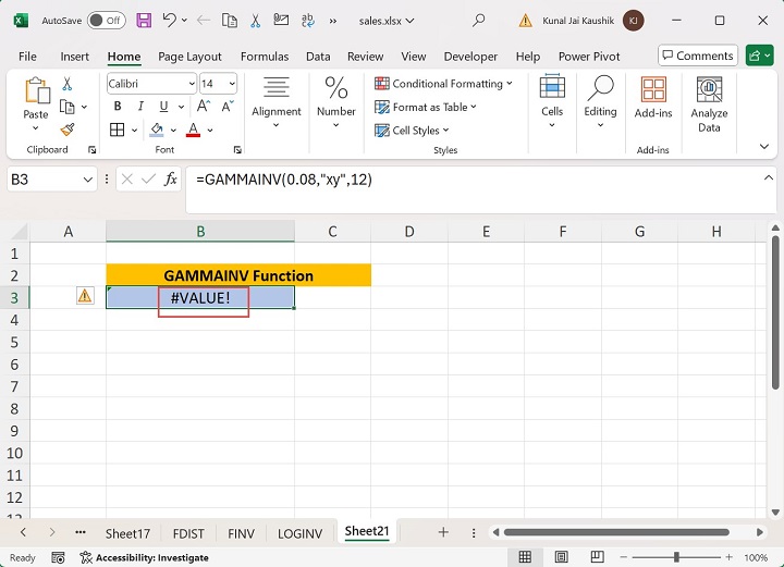 Excel Gammainv 函数 8