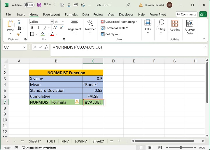 Excel NORMDIST 函数 4