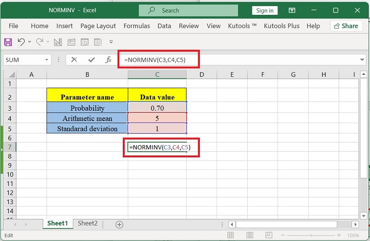 Excel NORMINV 函数 2