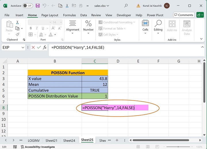 Excel POISSON 函数 4