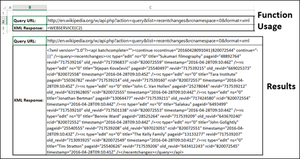 WEBSERVICE 函数