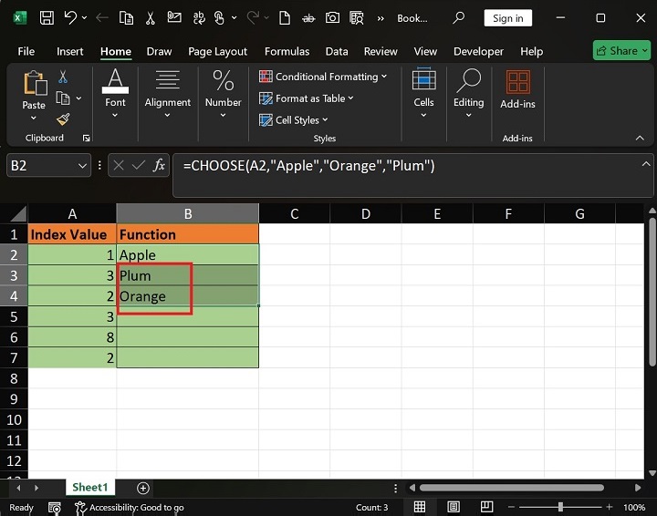 CHOOSE函数在Excel3中的作用是什么