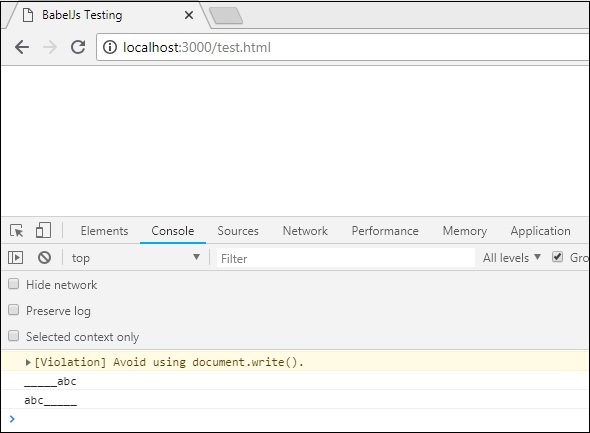 String Padding Output