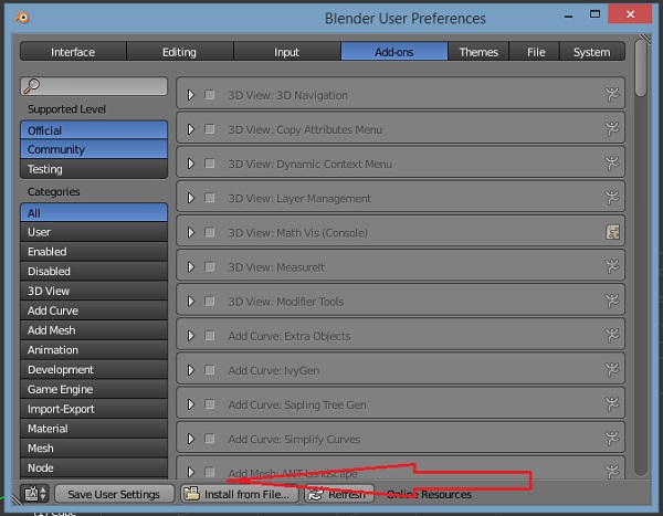 将 Exporter 安装到 Blender