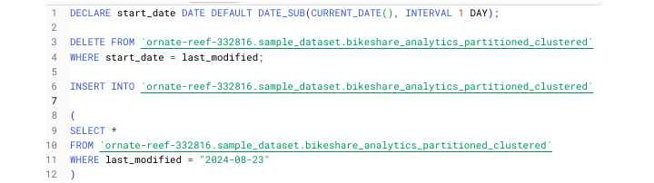 在 BigQuery 中编写简单的 SQL 脚本
