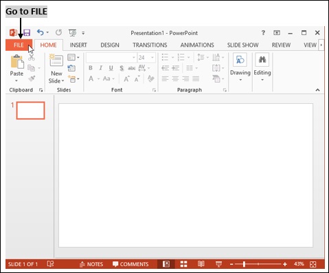 转到 Powerpoint 文件