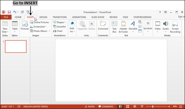 转到 Powerpoint 插入