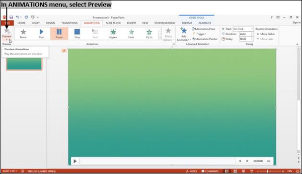 Powerpoint 动画菜单