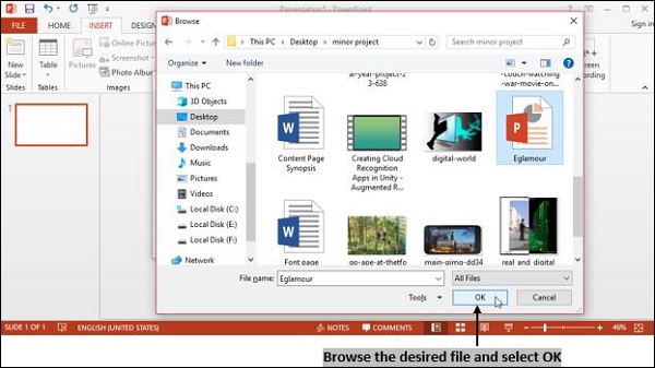 Powerpoint 浏览文件