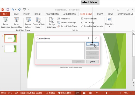 Powerpoint 单击新建