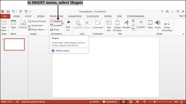 Powerpoint 选择形状