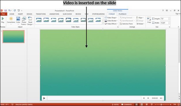 Powerpoint 视频已添加
