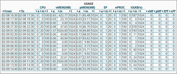 CPU 使用情况