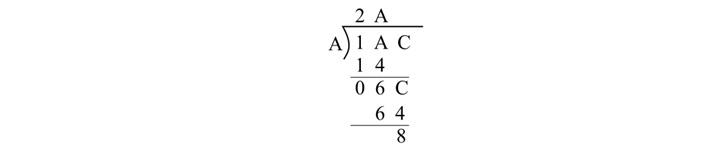 十六进制除法数字