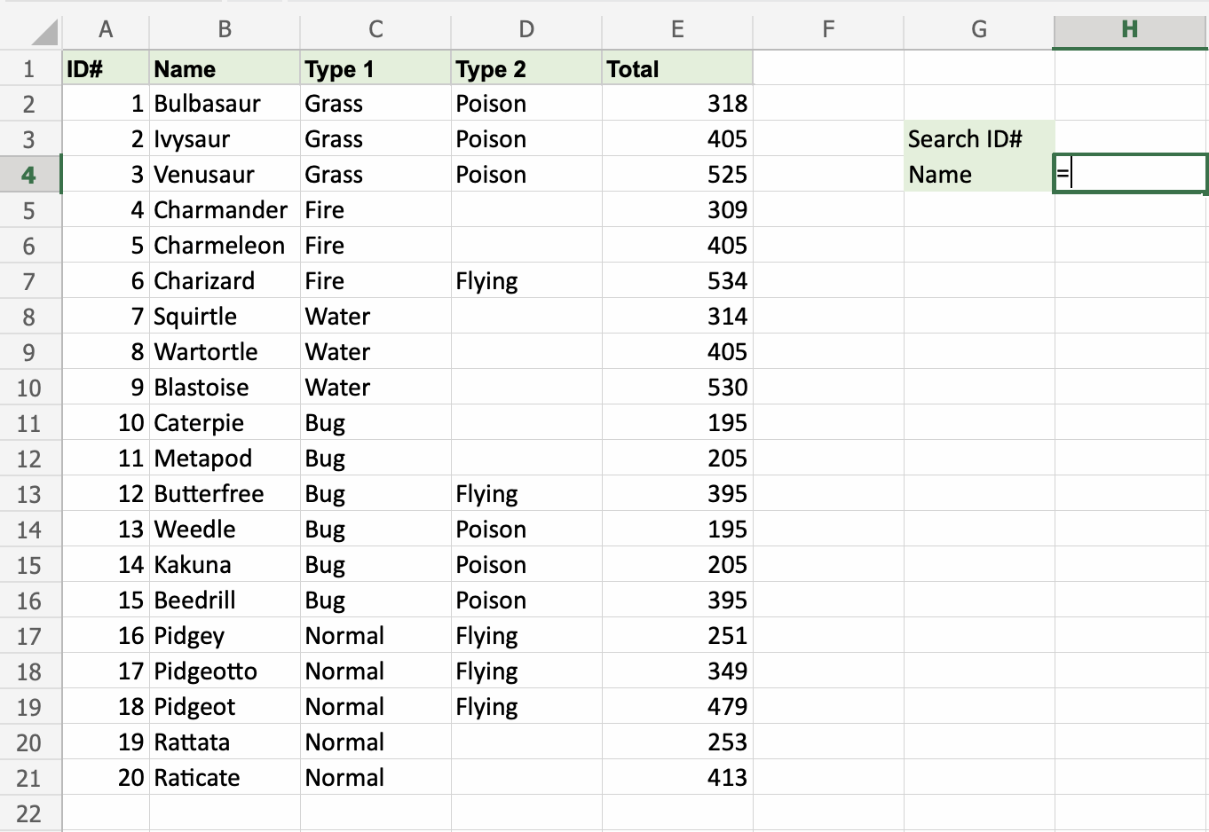 Excel VLOOKUP 函数
