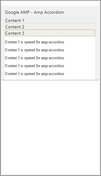 Amp nodisplay Accordion Tag