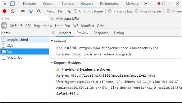 Amp Tracking Pixel