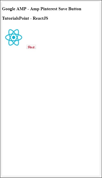 Amp Pinterest 保存按钮