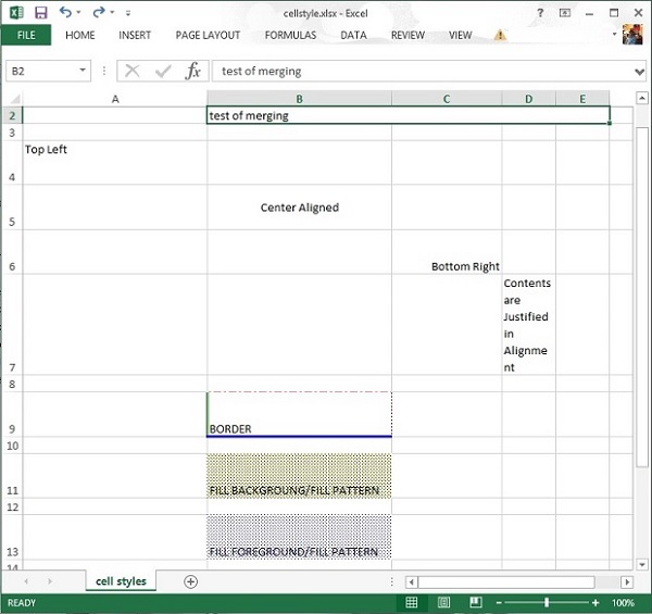 Excel 样式