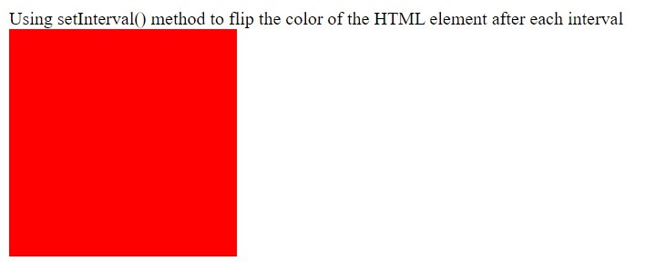 每个间隔后翻转 HTML 元素的颜色