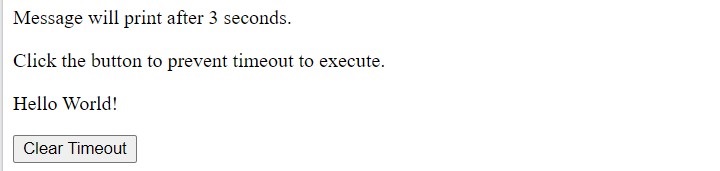 clearTimeout() 方法