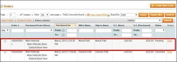 Magento 设置订单选项