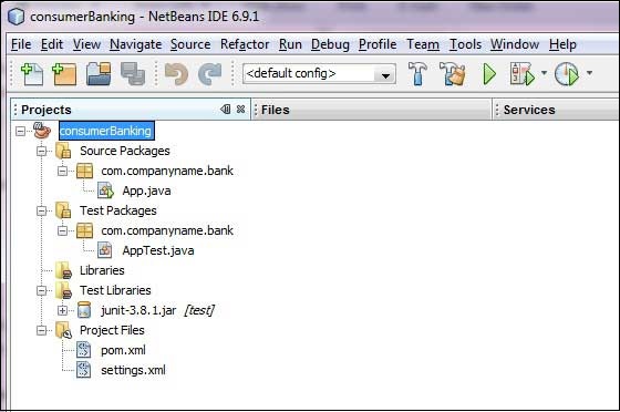 NetBeans 中的 Maven 项目。