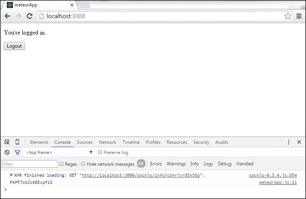 Meteor Accounts Register