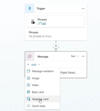 在 Copilot Studio 中集成自适应卡