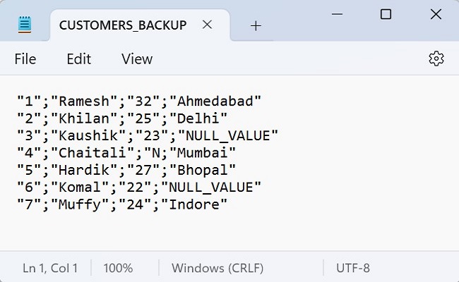 将表导出到 csv5