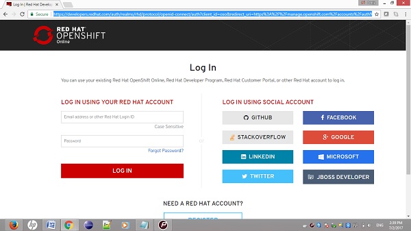 RedHat 帐户设置步骤 2