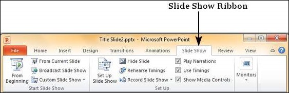 Microsoft PowerPoint 2010 中运行幻灯片放映