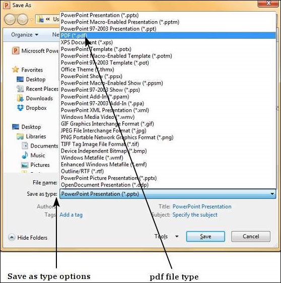 Microsoft PowerPoint 2010 中创建 PDF 文件