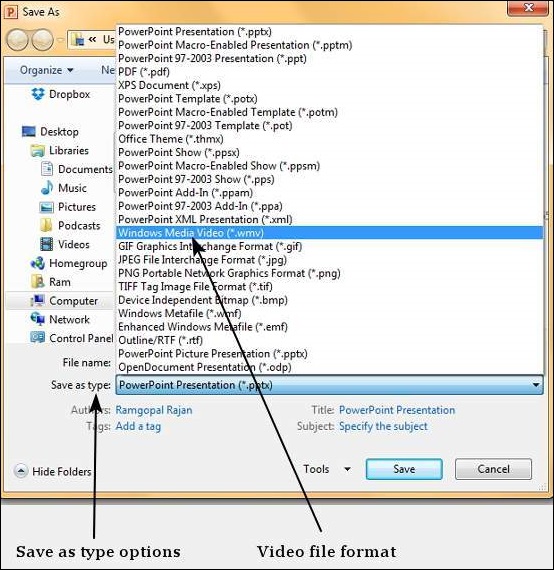 Microsoft PowerPoint 2010 中创建视频文件