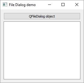QFileDialog 小部件