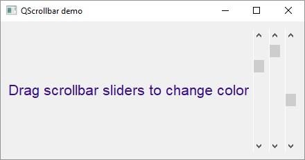 QScrollBar 小部件输出